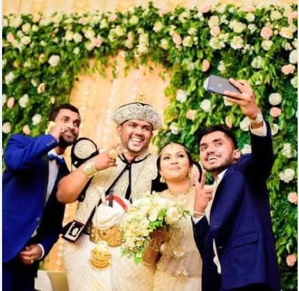 Wedding moment shared by Athini Perera